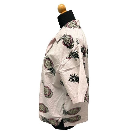 KIYOMI ALOHA PINK SHIRT PINEAPPLE AND LEI SIZE LARGE - Picture 3 of 8